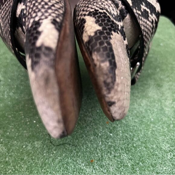 IRO Snake Print dress shoes Embossed Leather Flat Mules - Picture 9 of 9